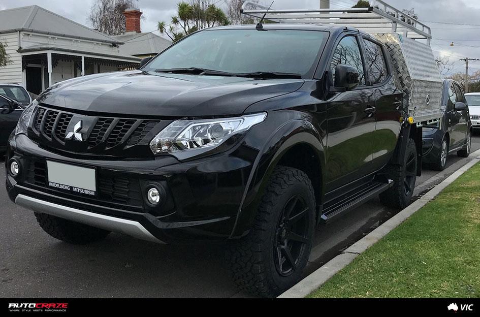 MITSUBISHI TRITON AVALANCHE MATTE BLACK FRONT MILLED